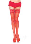 Leg Avenue Stay Up Lycra Sheer Thigh High With 3in Lace Top...